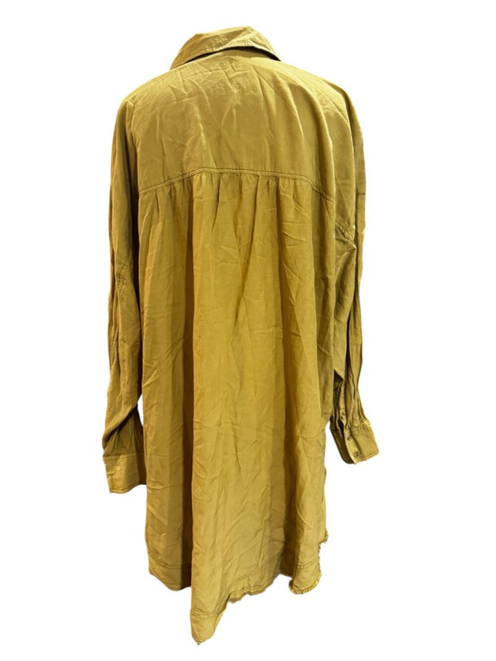 Pilcro Airy Oversized Mustard Button Down Tunic Shirt XL - Picture 6 of 6